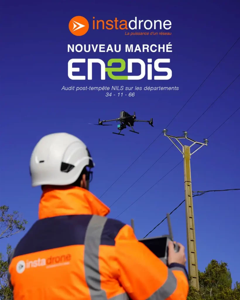 inspection drone réseau électrique enedis